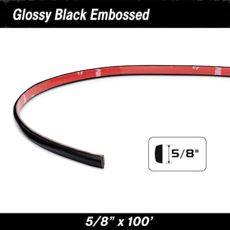 Cowles Products EURO TRIM EMBOSSED GLOSS BLACK 5/8" PS33320